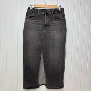 Good American Front Slit Women's Black Denim Skirt Size 10/30